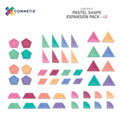 Connetix 48 Teile Pastel Shape Expansion Pack – Kreatives Bauen &amp; STEAM-Lernen für Kinder