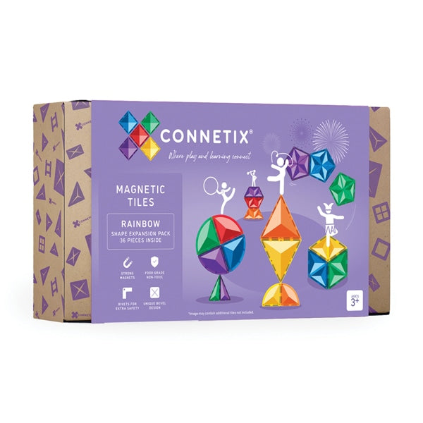 Connetix 36 Teile Rainbow Shape Expansion Pack – Kreatives Bauen &amp; STEAM-Lernen für Kinder