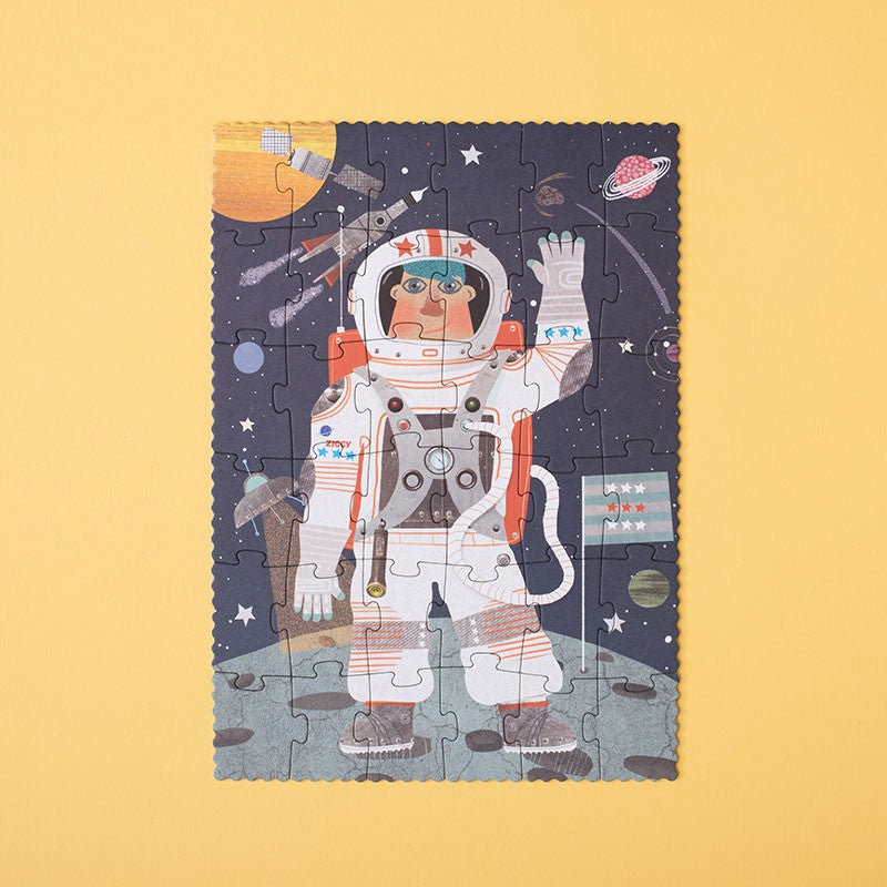 Londji Pocket Puzzle - Astronaut – 36-teiliges Weltraumpuzzle für Kinder | Ab 3 Jahren