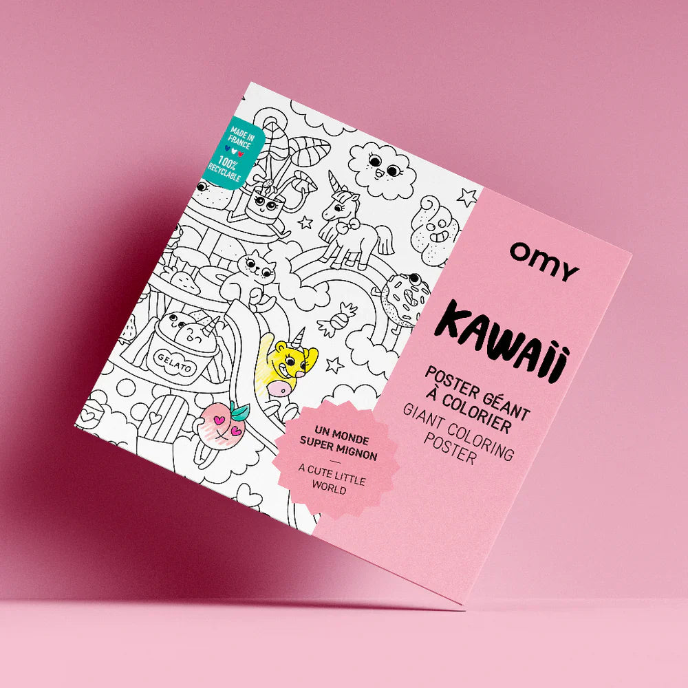 OMY giant coloring poster Kawaii