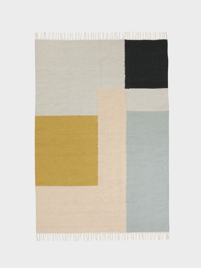 Ferm Living Kelim Teppich Medium - Squares