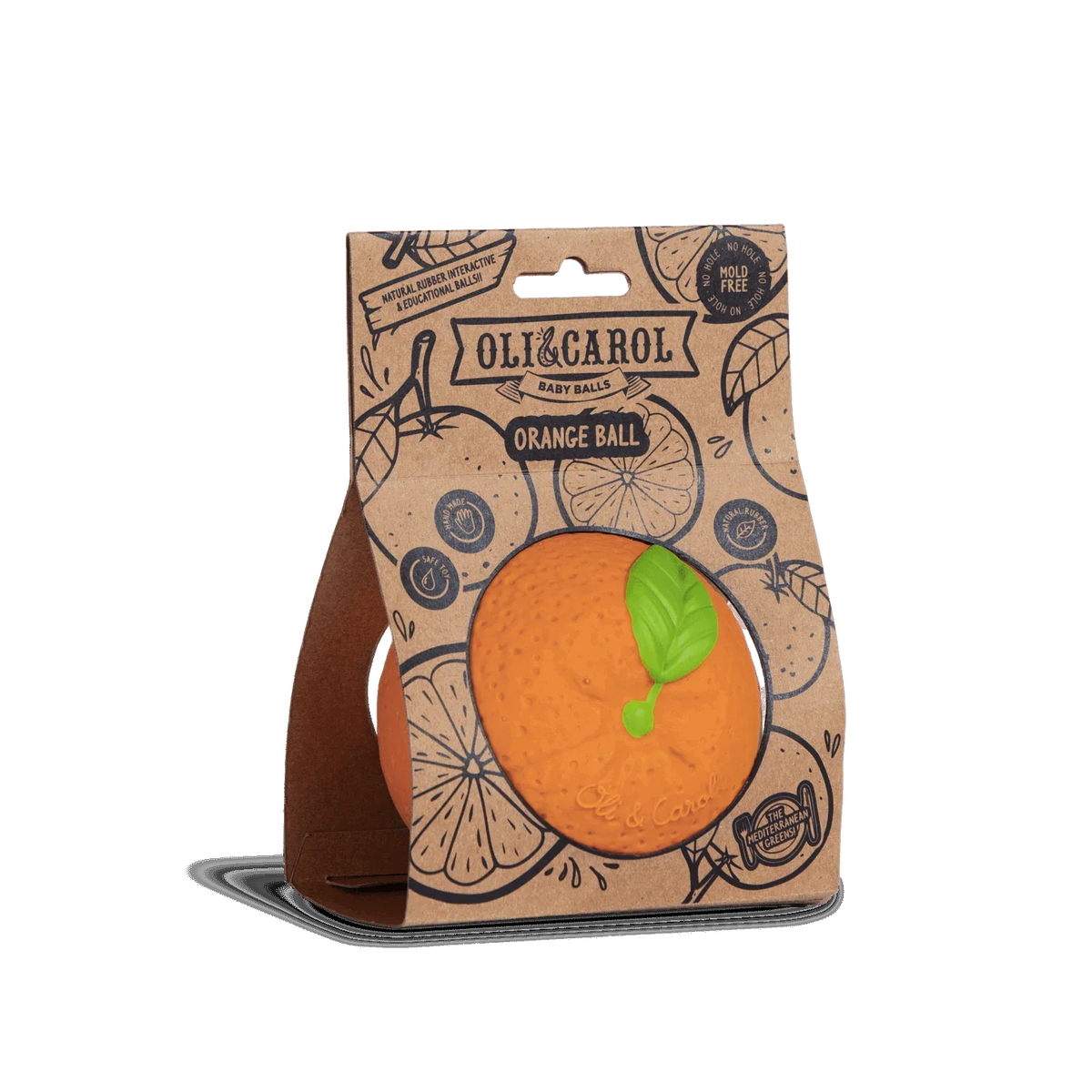 Oli & Carol Orange Ball teething ring