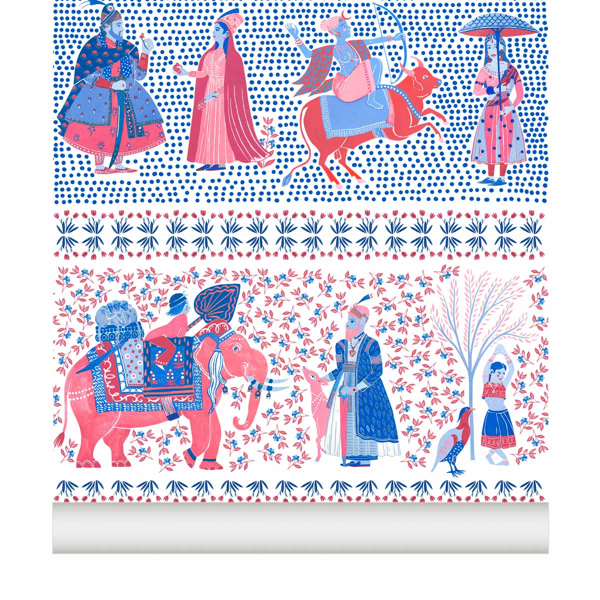 Little Cabari papier peint CHALANA rubis