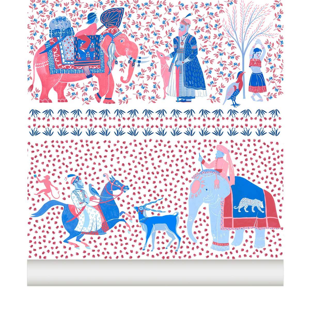 Little Cabari papier peint CHALANA rubis