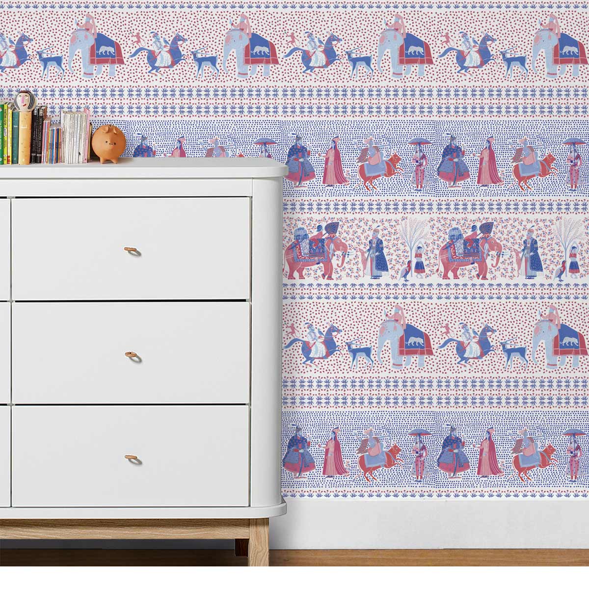 Little Cabari papier peint CHALANA rubis