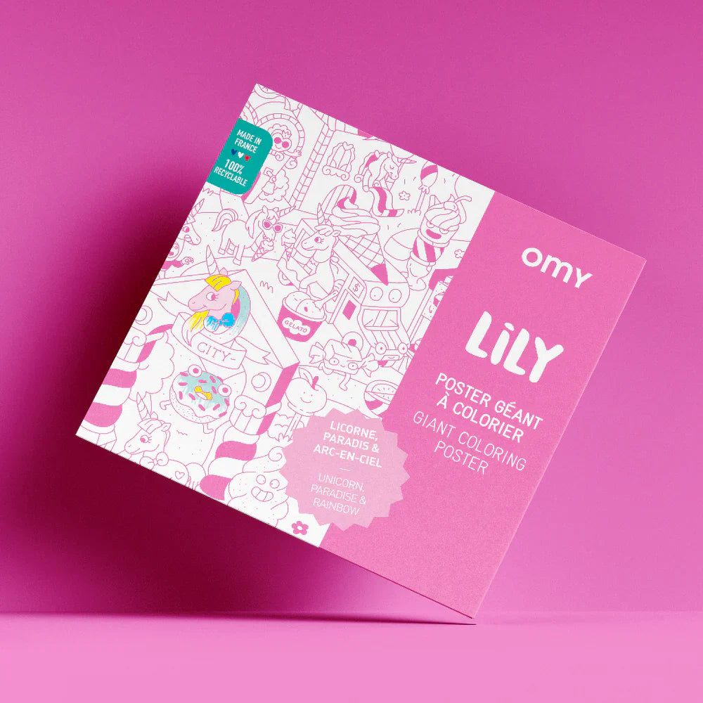 OMY Riesen-Ausmalposter Lilly Unicorn