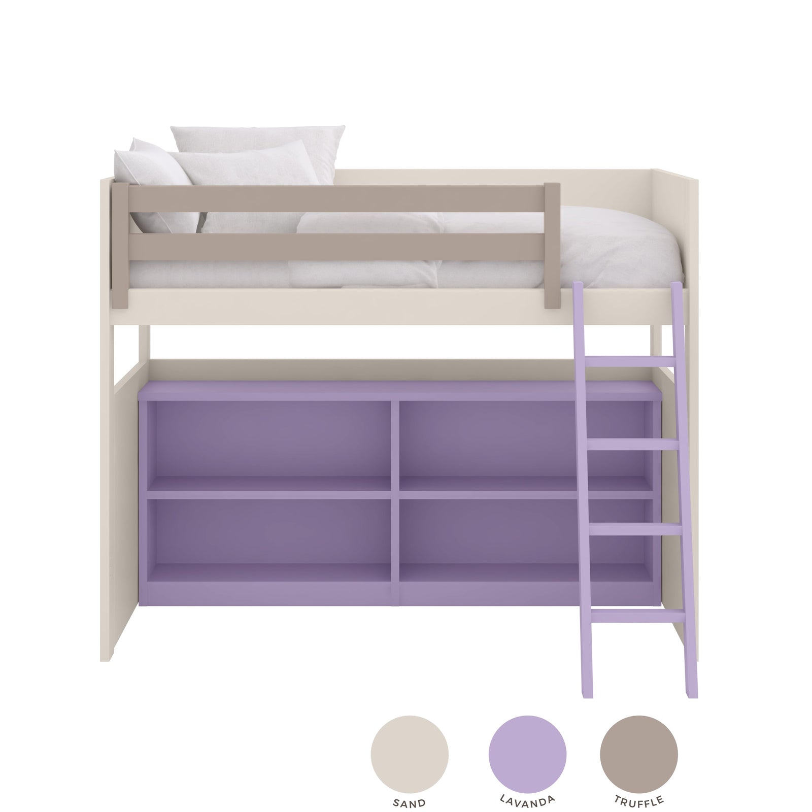 Muba Design Etagenbett mit Bücherregal