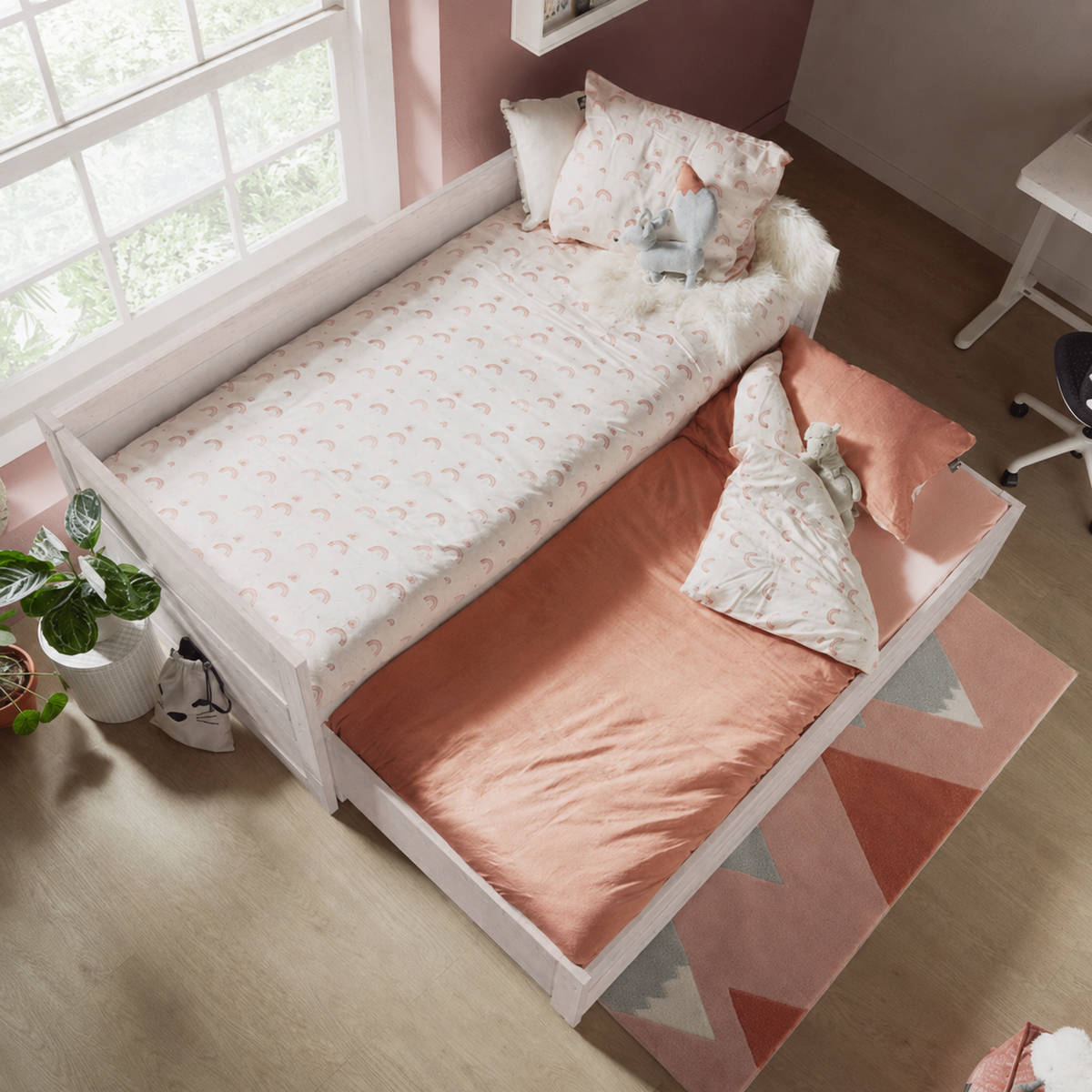 Lifetime Kidsrooms Lit de jour avec lit d'appoint & tiroir de lit - Original Whitewash