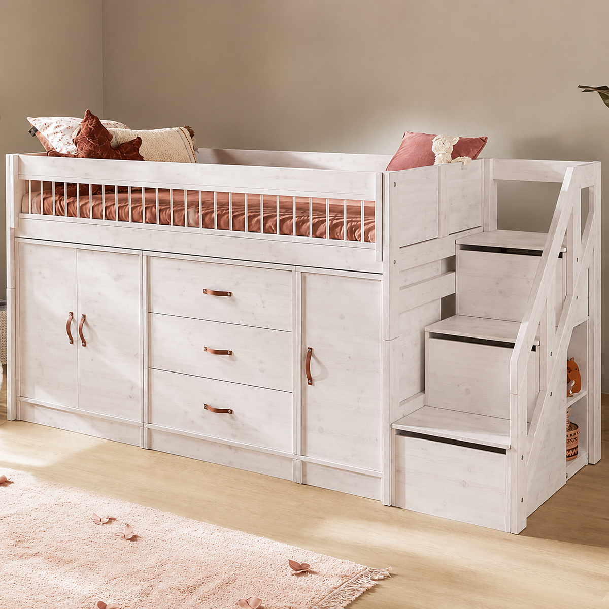 Lifetime Kidsrooms Closed bed front 194 cm - Breeze Whitewash