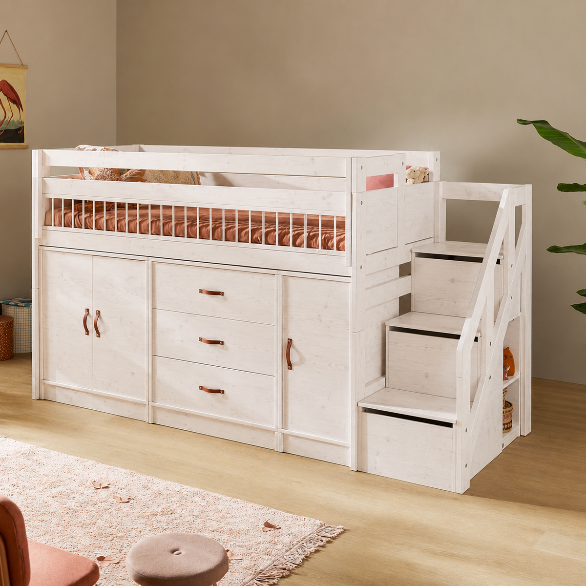 Prolunga di sicurezza Lifetime Kidsrooms - apertura per scale Whitewash