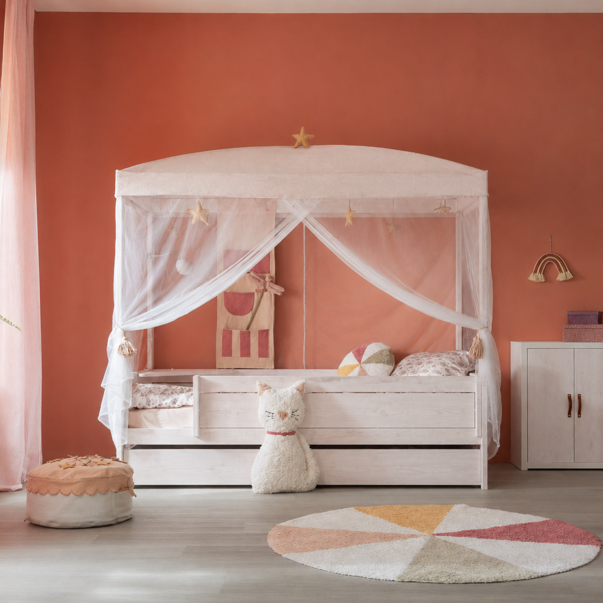 Lifetime Kidsrooms Lit à baldaquin 90 x 200 cm - Original Whitewash