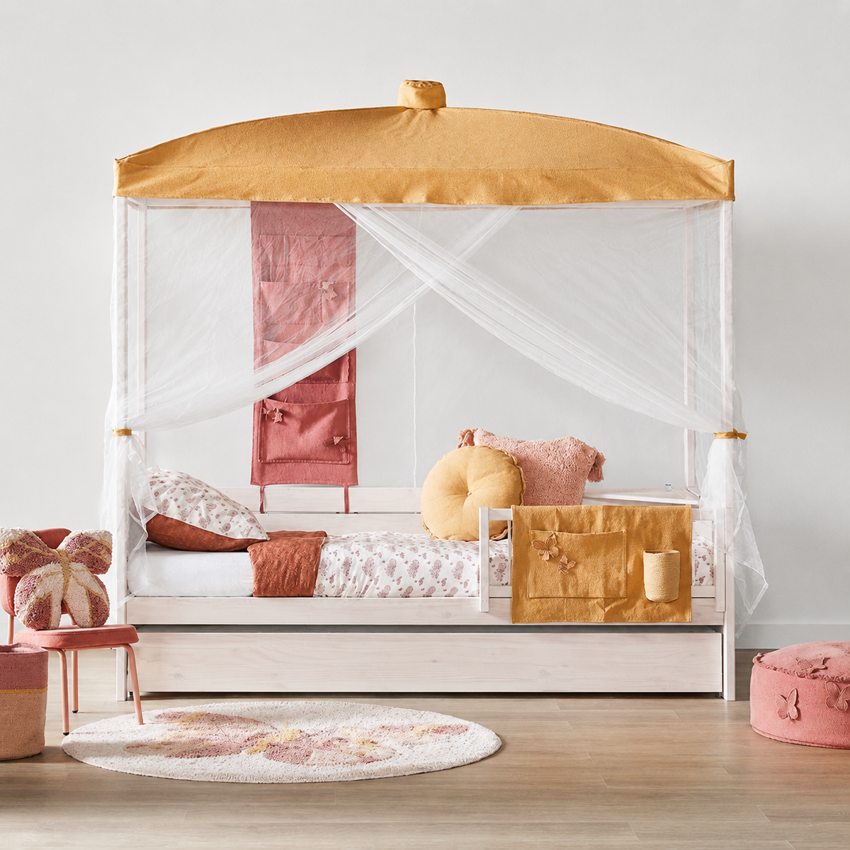 Lifetime Kidsrooms Lit à baldaquin 90 x 200 cm - Original Whitewash
