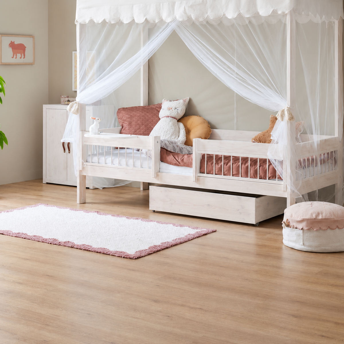 Lifetime Kidsrooms Small bed drawer Whitewash