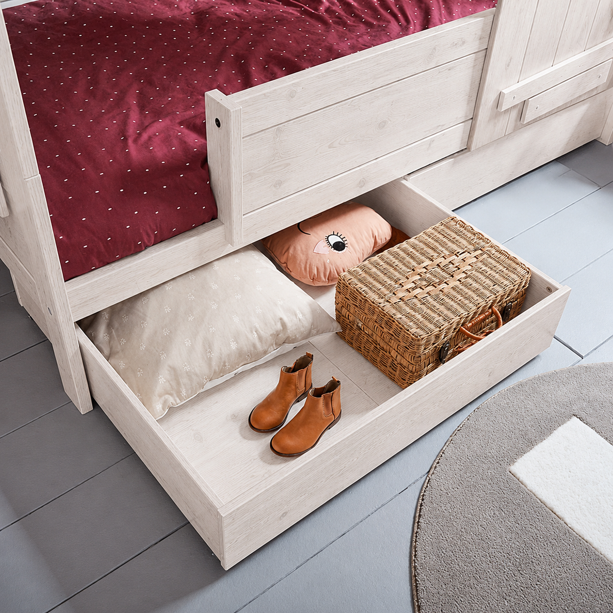 Lifetime Kidsrooms Small bed drawer Whitewash