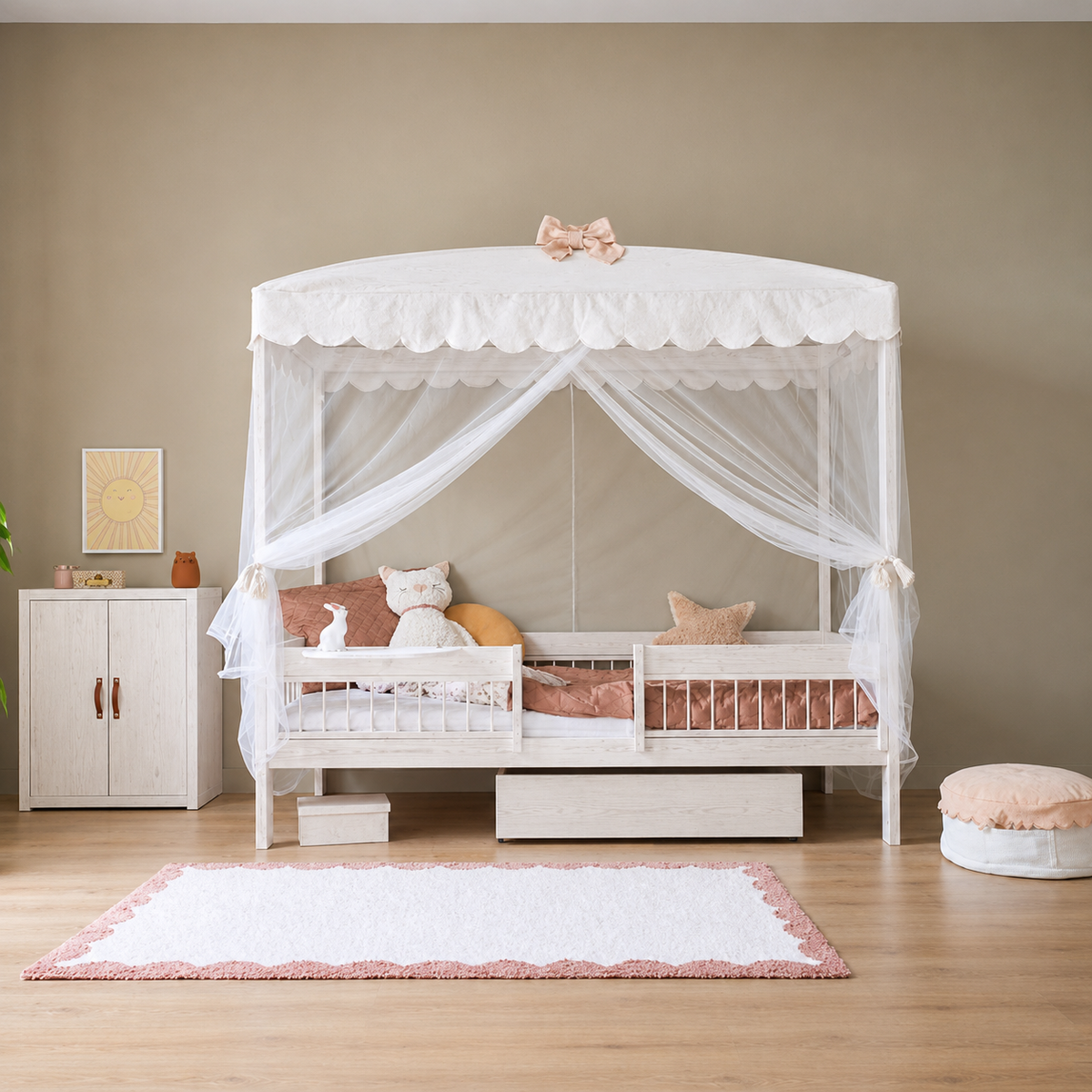 Lifetime Kidsrooms Small bed drawer Whitewash