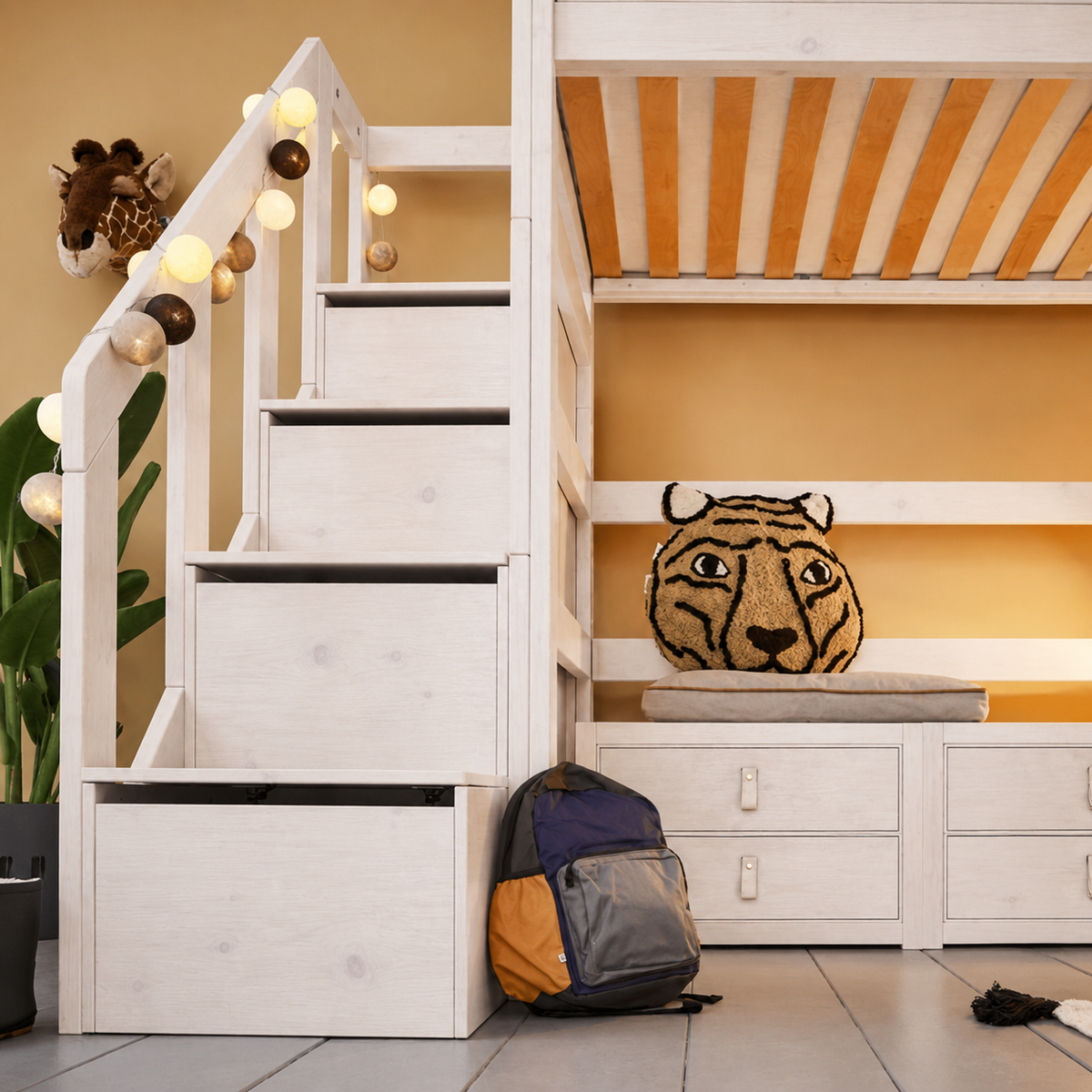 Lifetime Kidsrooms Scale per letto a soppalco 177 cm Whitewash