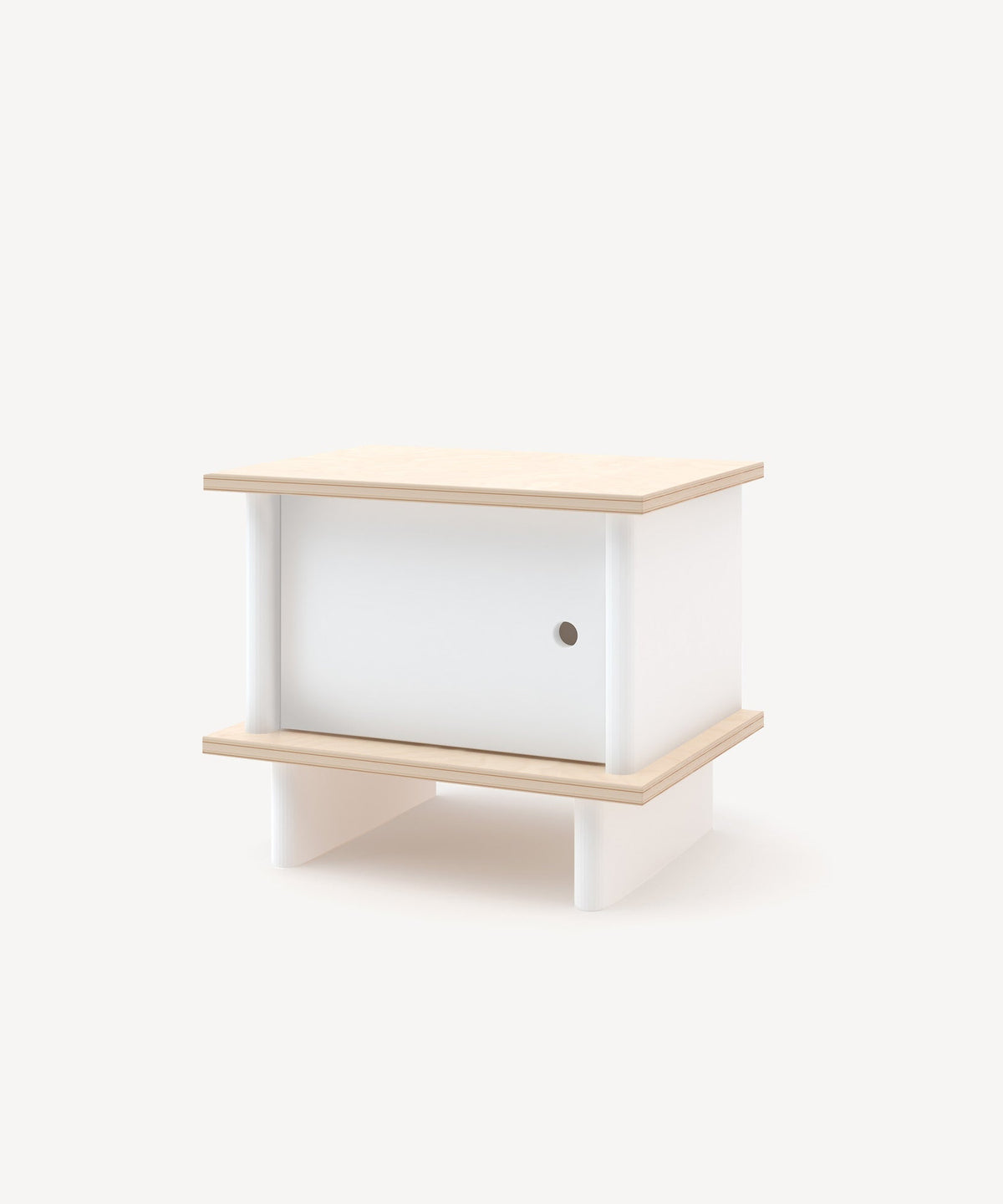Oeuf NYC ML bedside table, white / birch