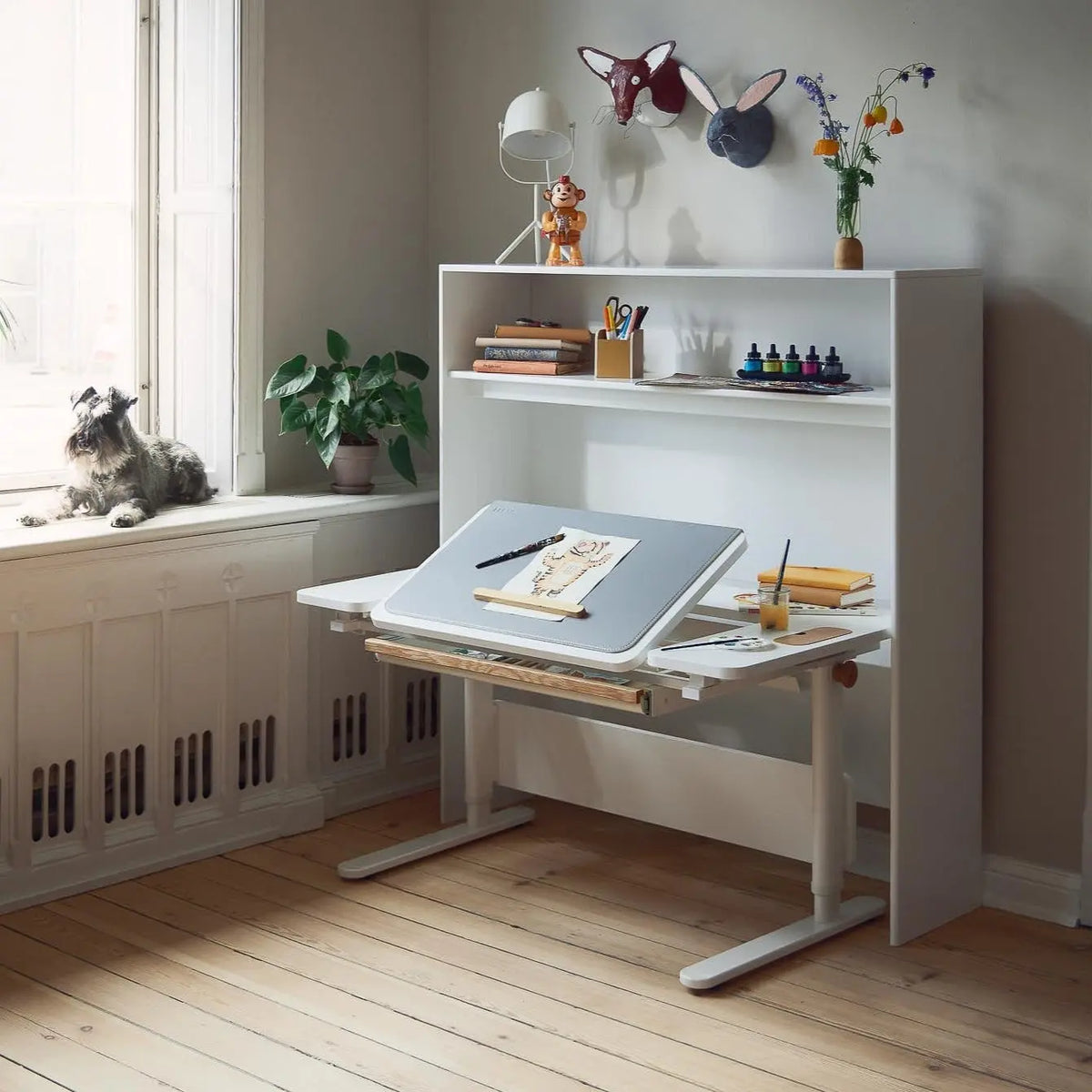 Flexa Study MOBY Middle Up Schreibtisch Weiss