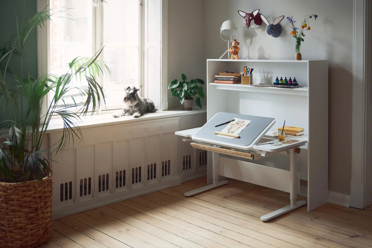 Flexa Study MOBY Middle Up Schreibtisch Weiss