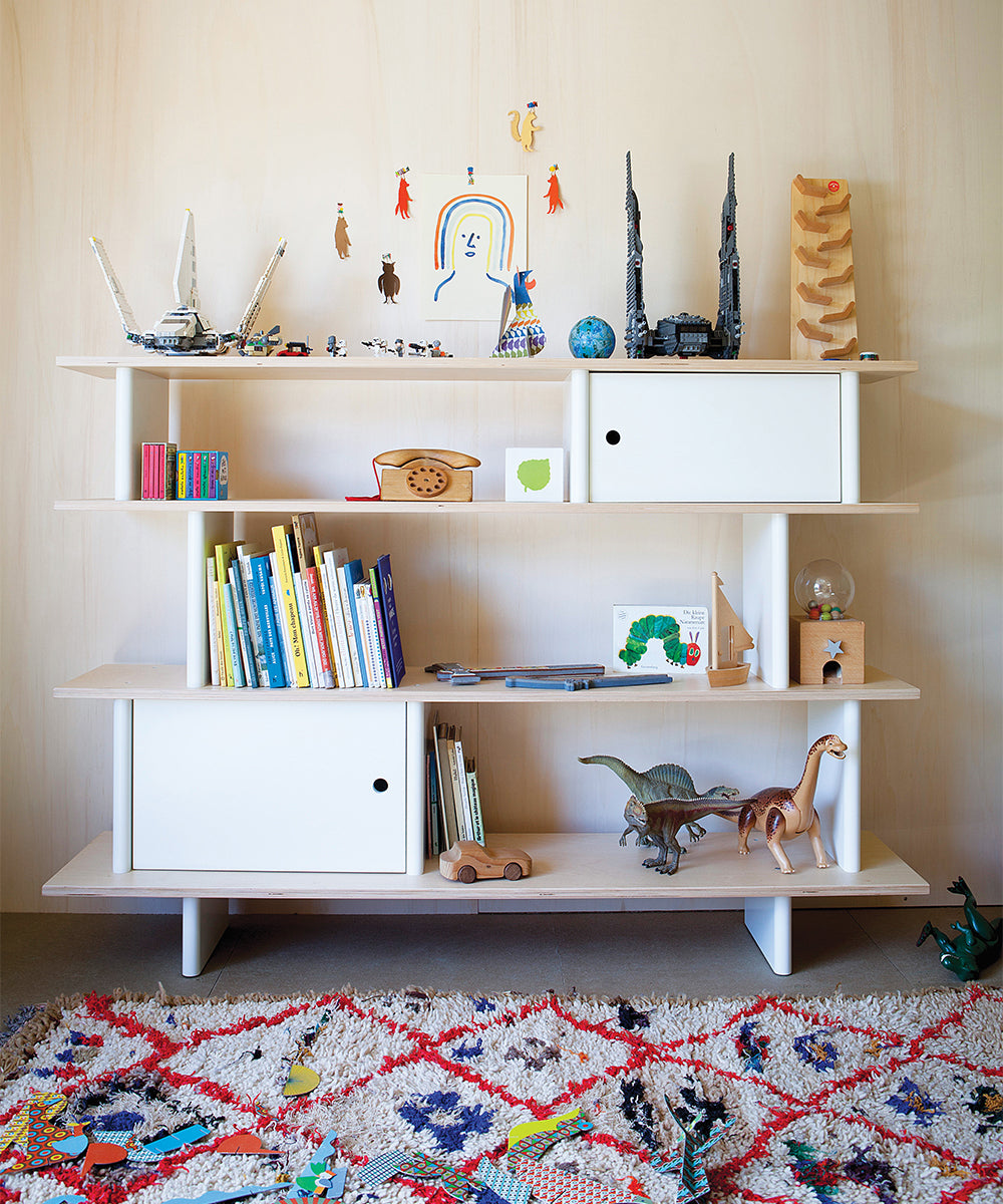 Oeuf NYC mini library, white / birch