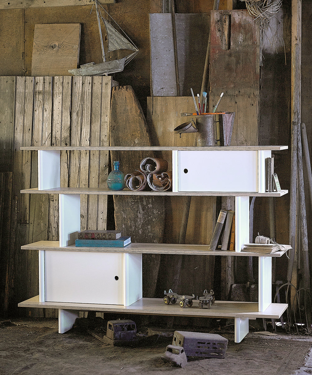 Oeuf NYC mini library, white / birch
