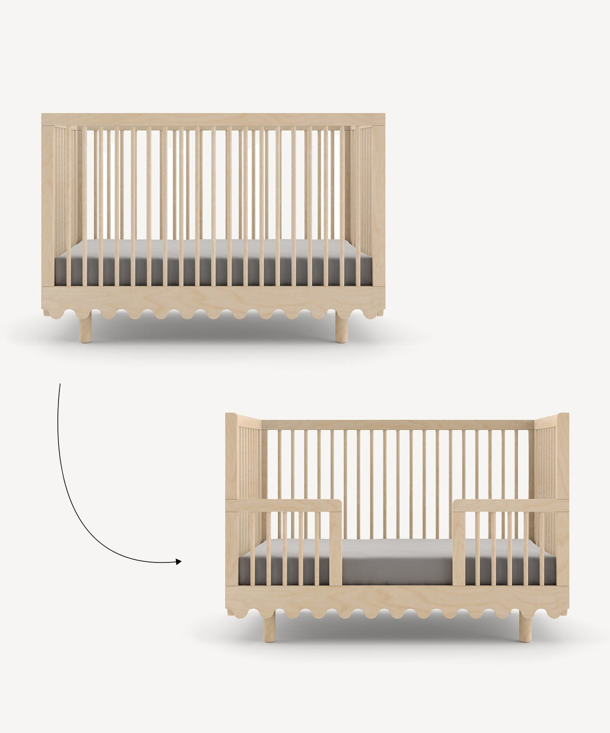 Oeuf NYC Moss conversion kit, birch
