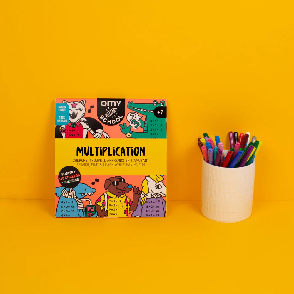 OMY poster multiplication with 115 stickers