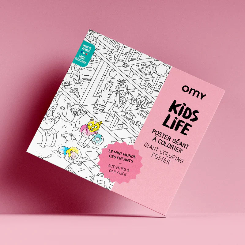OMY Giant Coloring Poster Kids Life