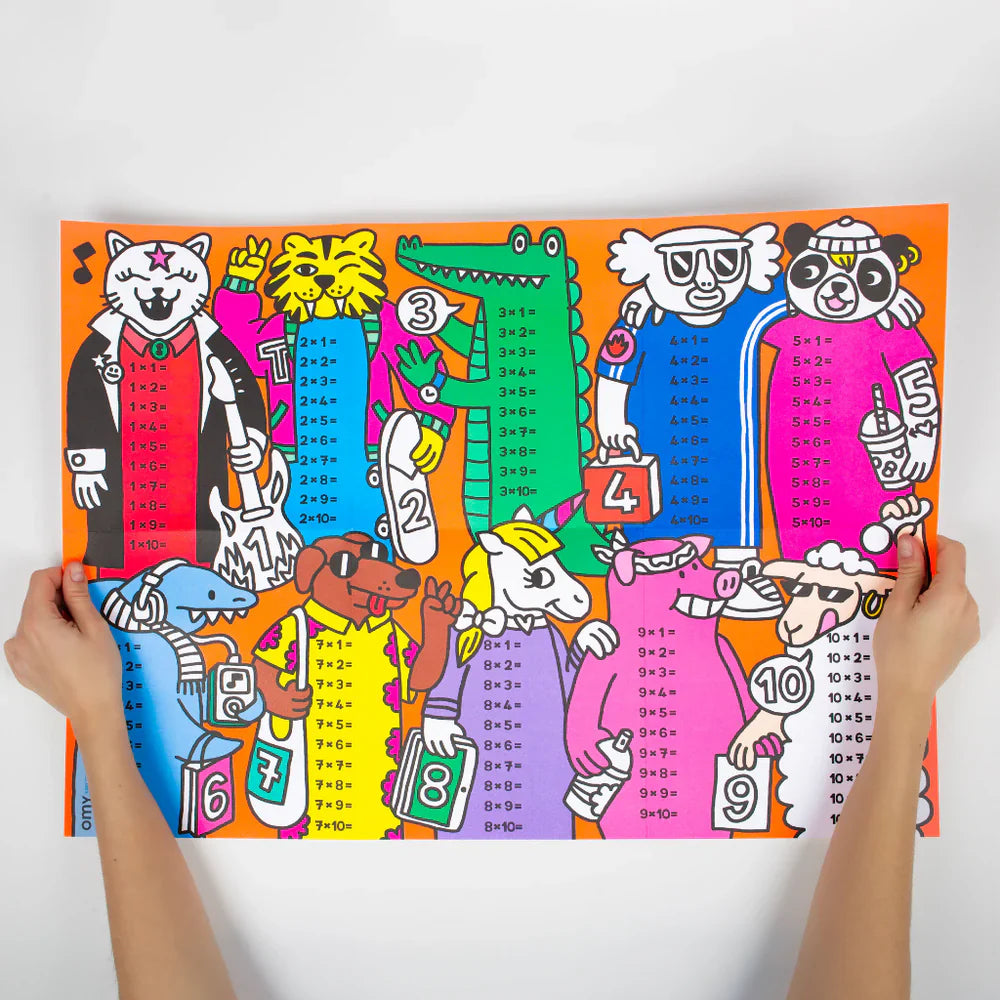 OMY poster multiplication with 115 stickers