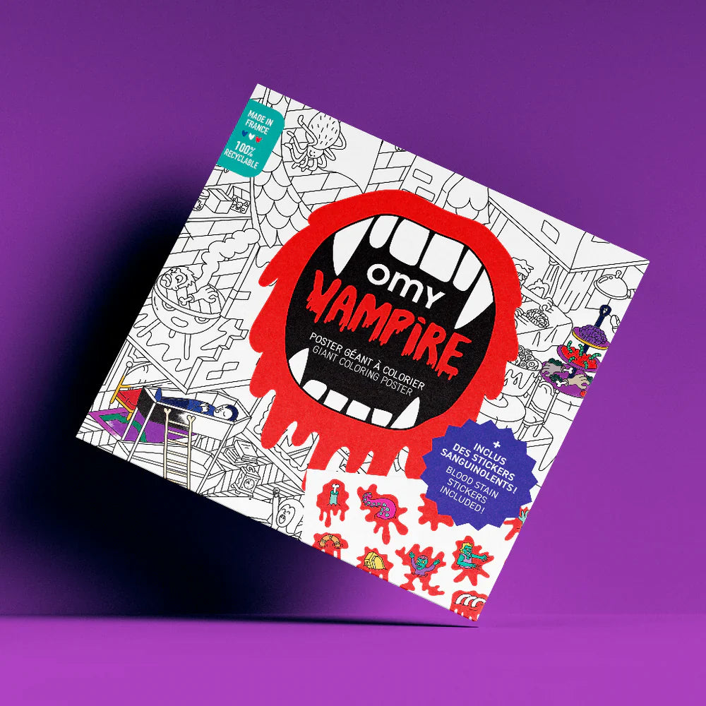 OMY giant coloring poster vampire