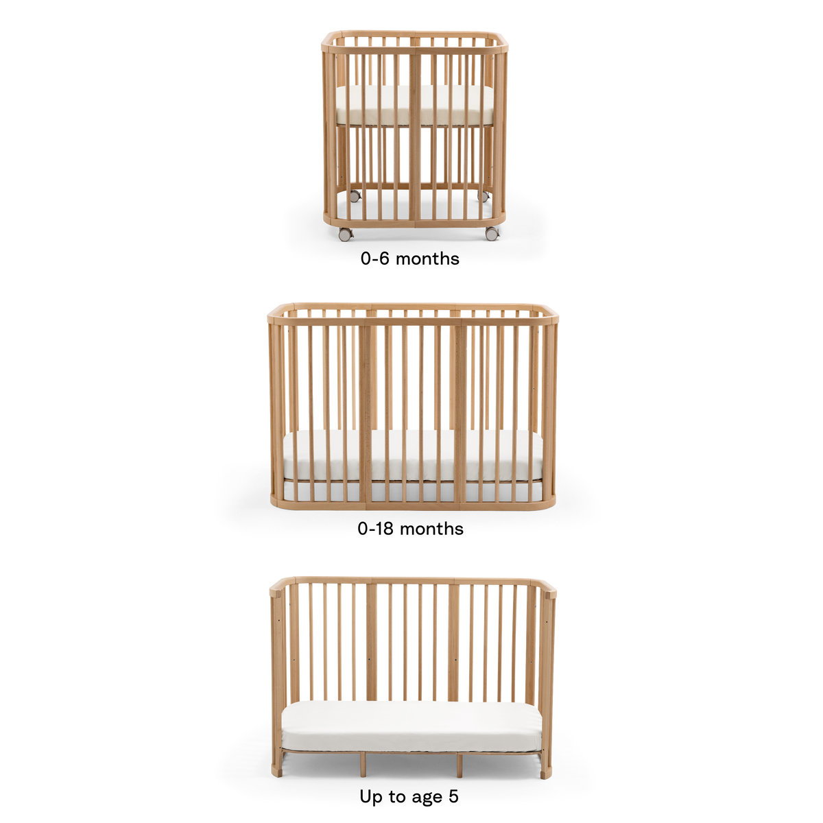 Lit d'enfant évolutif Stokke Nighti, blanc vanille, ensemble complet - Photo 4