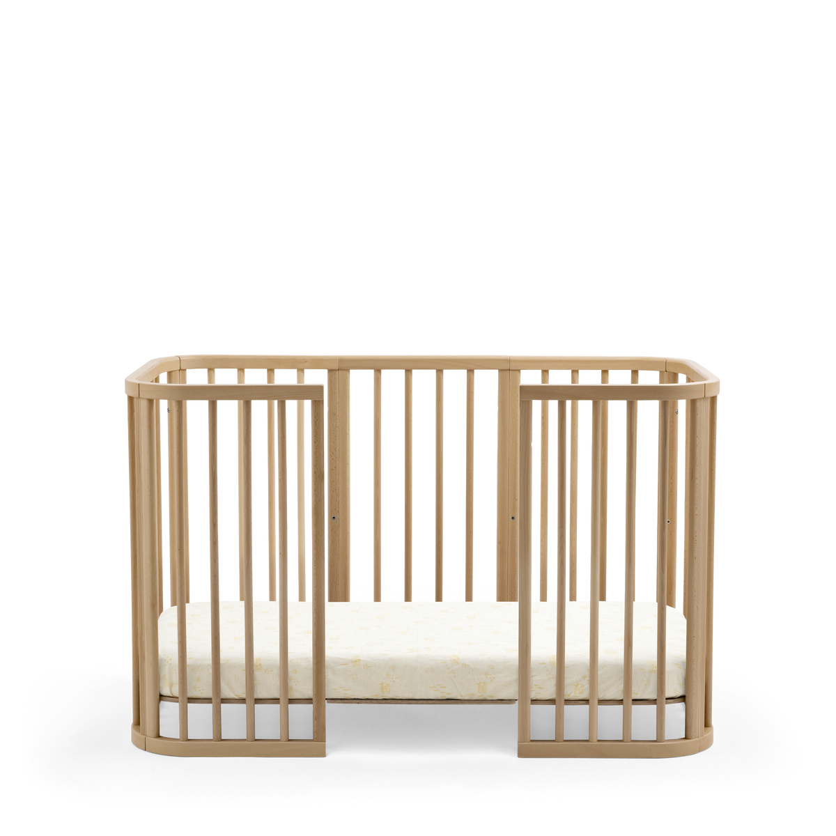 Stokke Nighti Spannbettlaken 60 x 120 cm Sonnengelb mit Kartenmuster - Bild 2