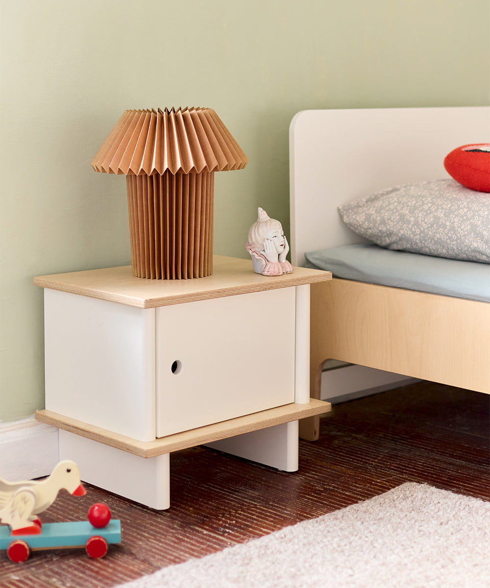 Oeuf NYC ML bedside table, white / birch