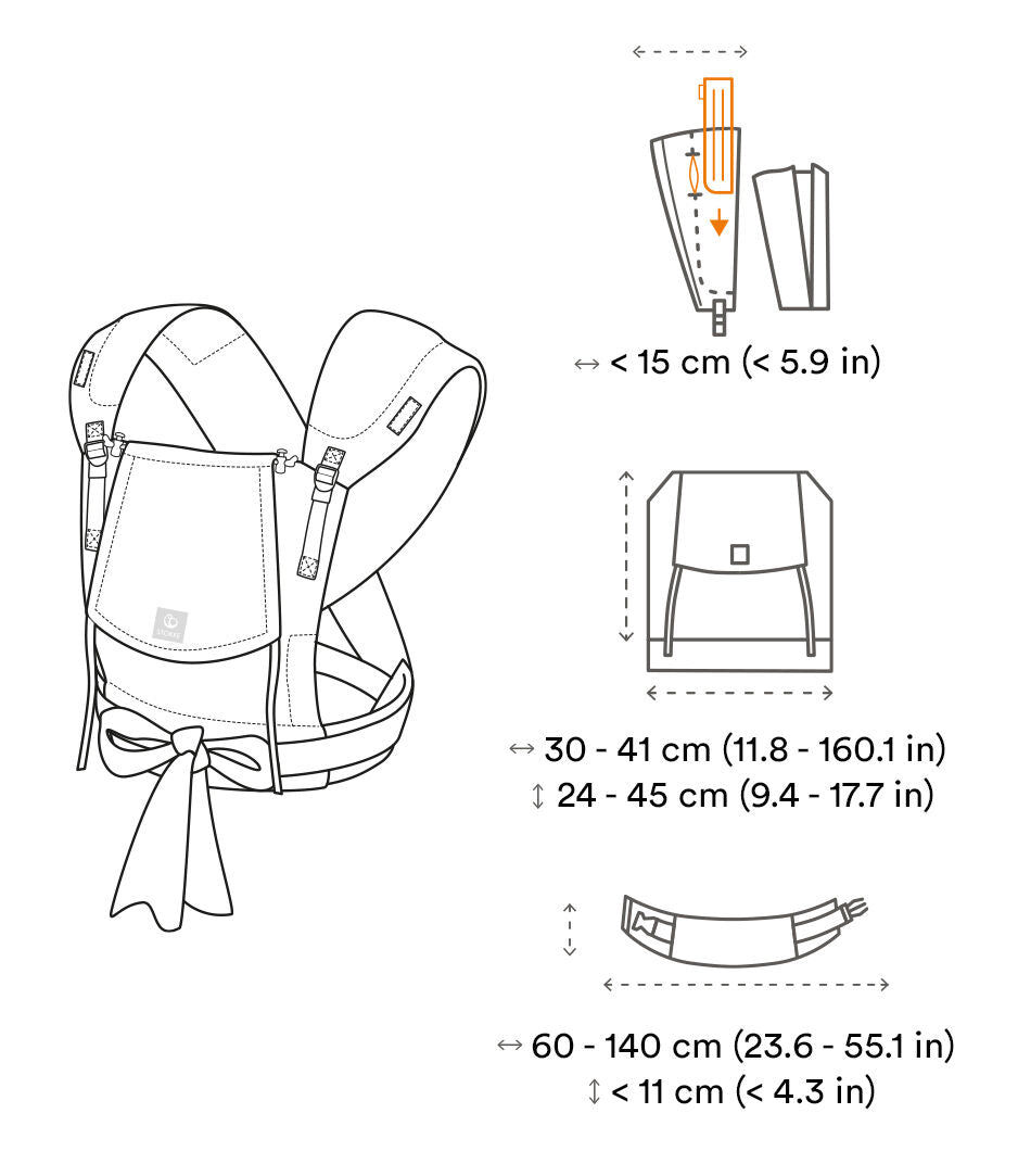 Stokke® Limas™ Porte-bébé Plus - Pour un confort supplémentaire, Floral Beige