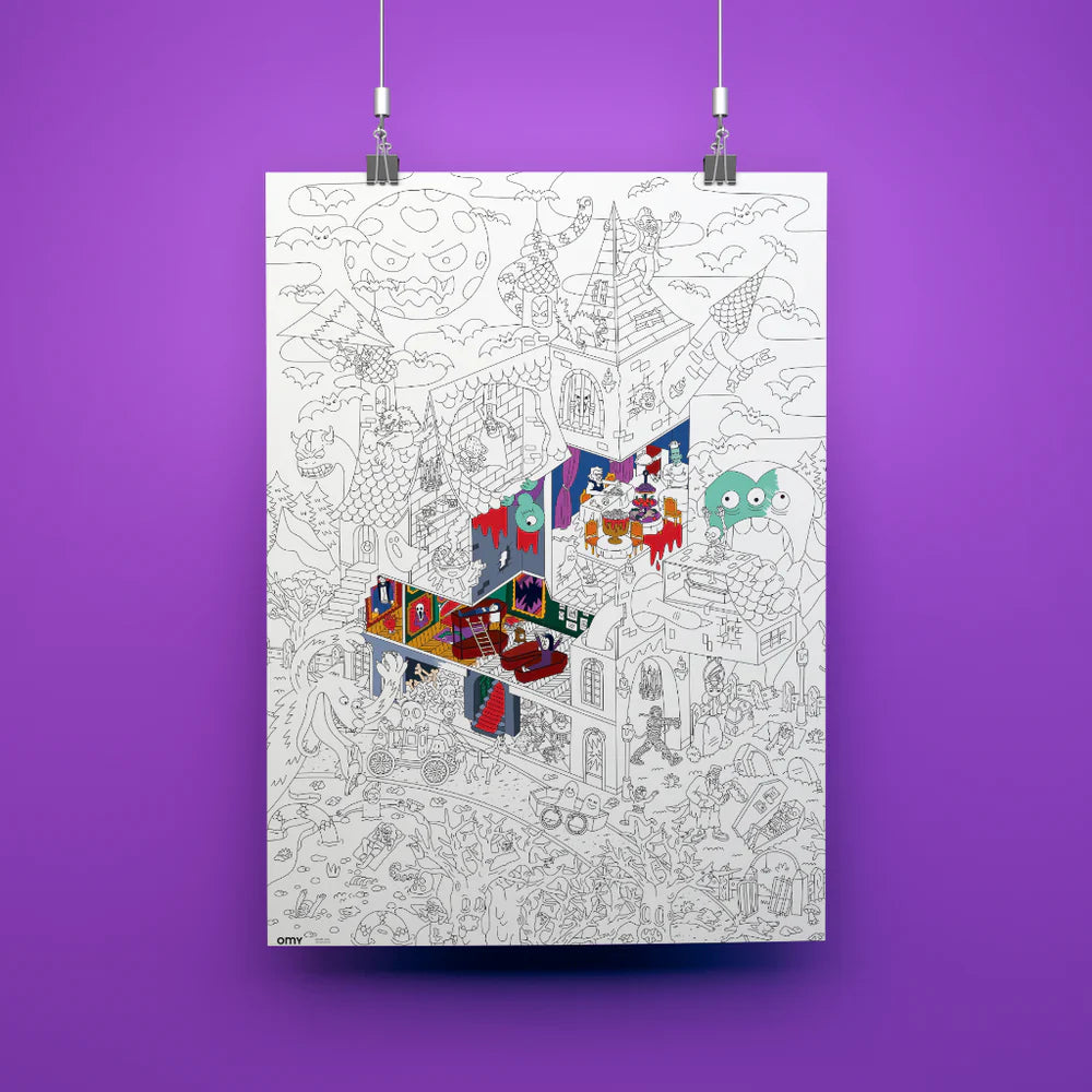 OMY giant coloring poster vampire