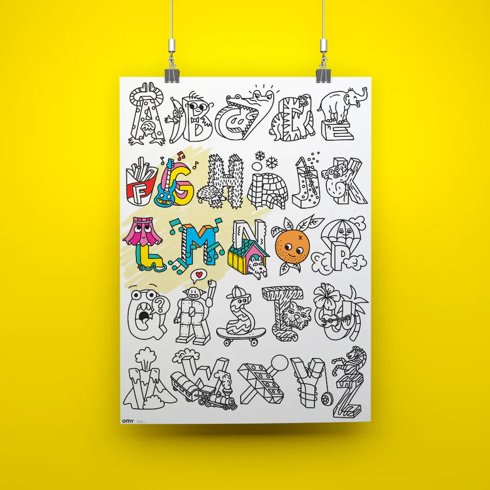 OMY Giant coloring poster ABC
