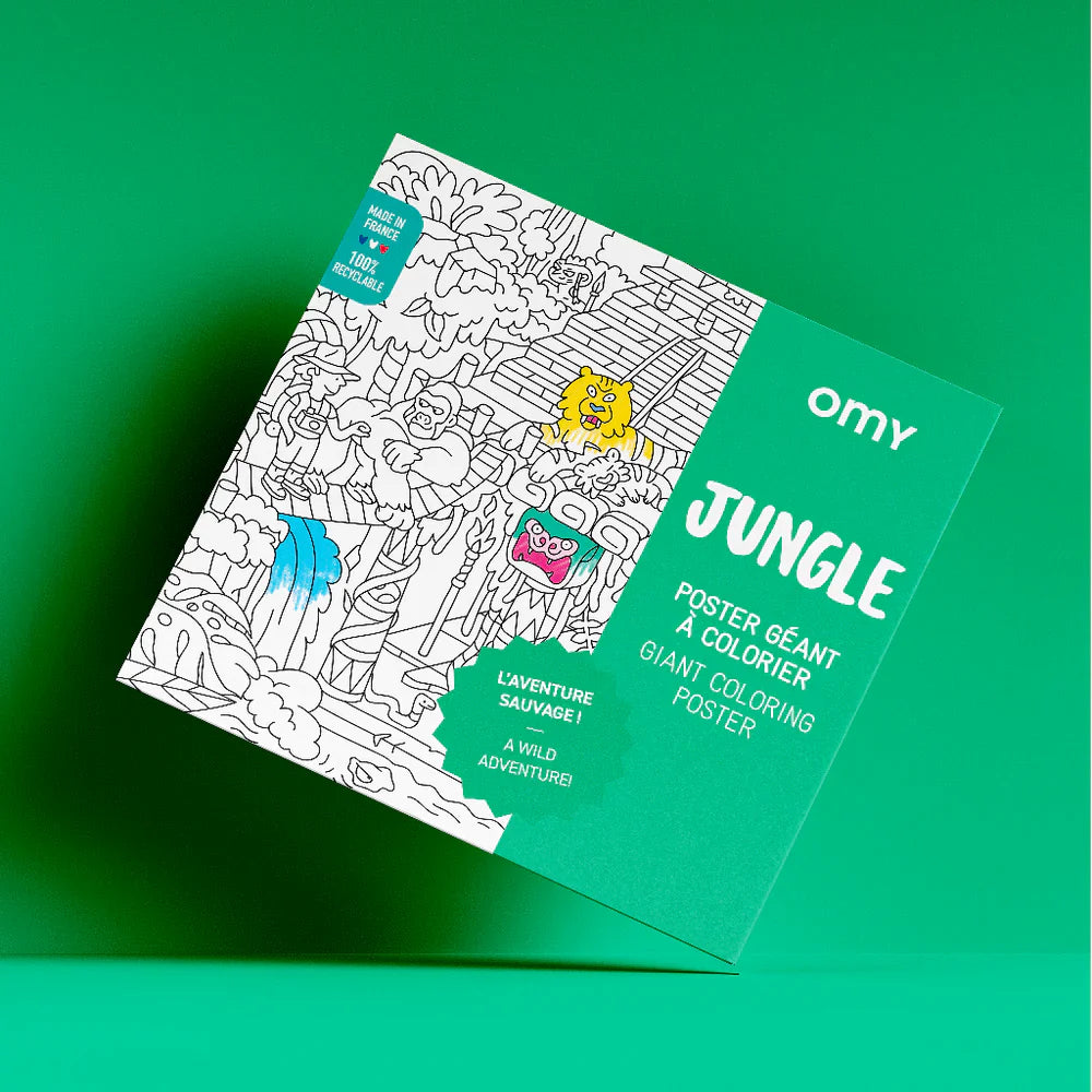 OMY Poster géant à colorier Jungle