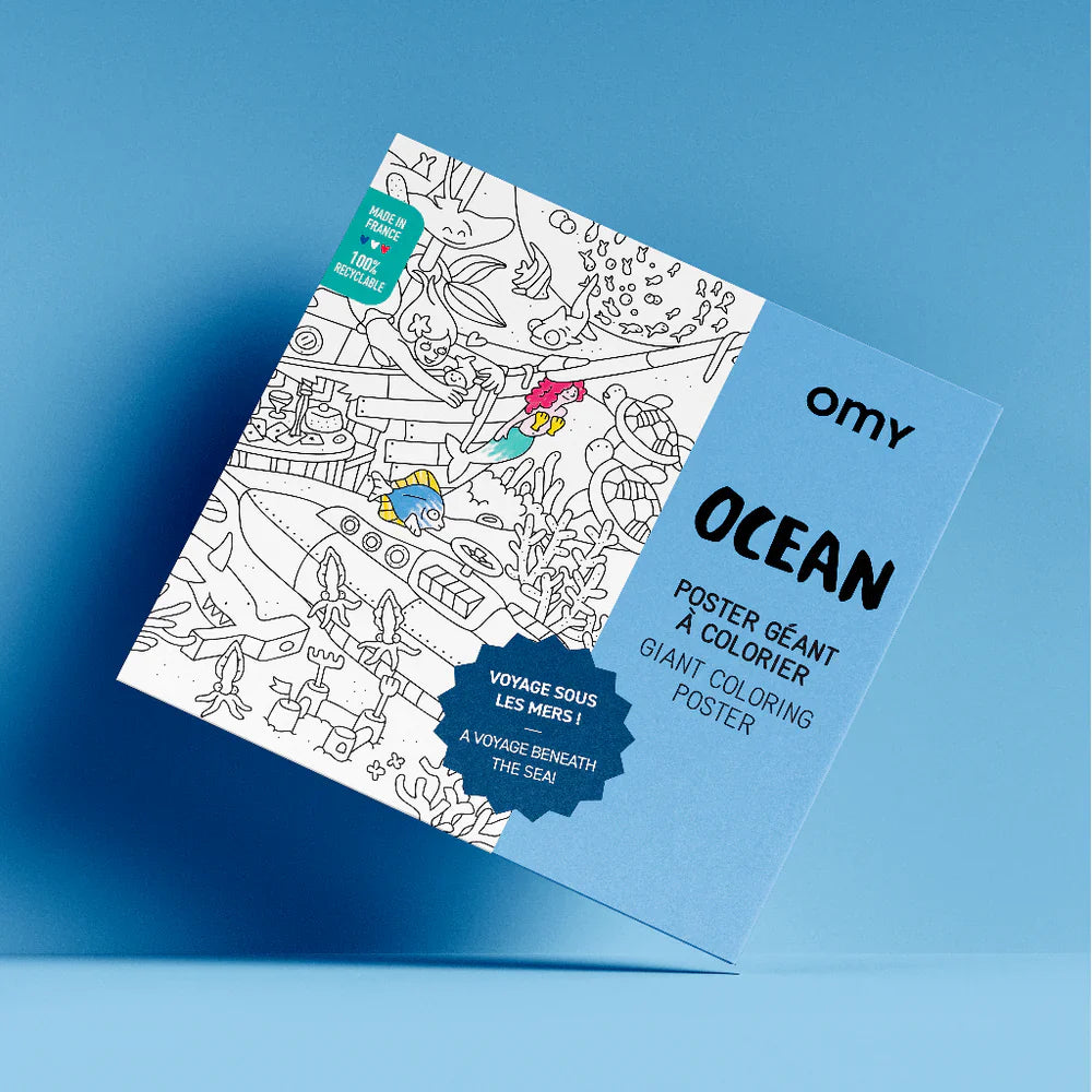 OMY Poster géant à colorier Ocean