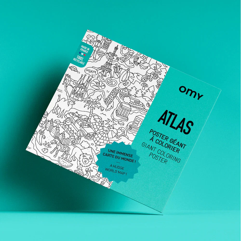 OMY giant coloring poster Atlas