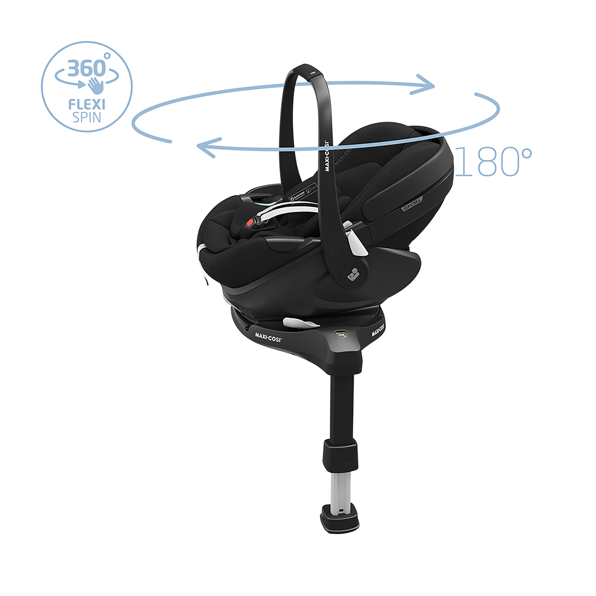 Seggiolino auto Maxi-Cosi Pebble 360 Pro² con base ISOFIX Twillic Black - Immagine 18