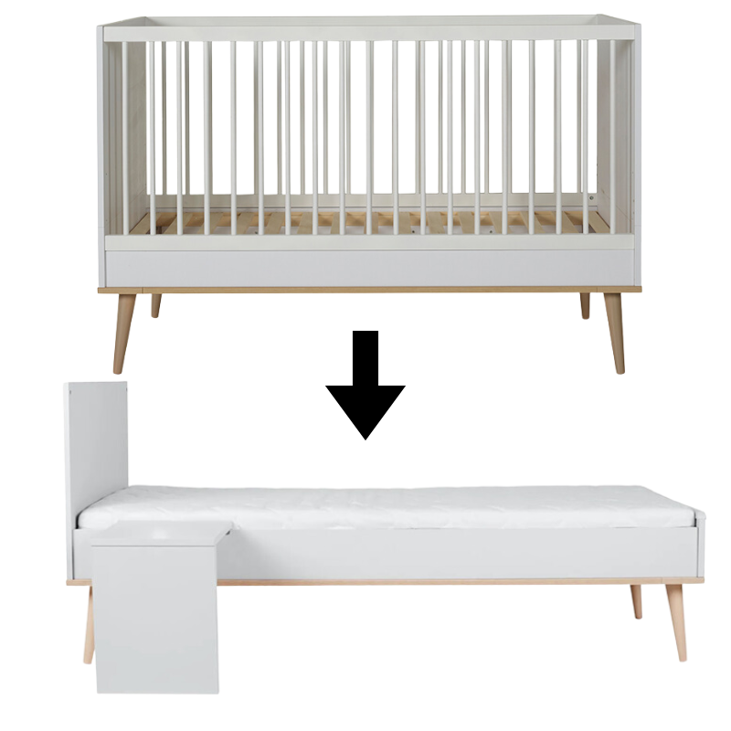 Quax FLOW Junior-kit de transformation 70/170 cm - White