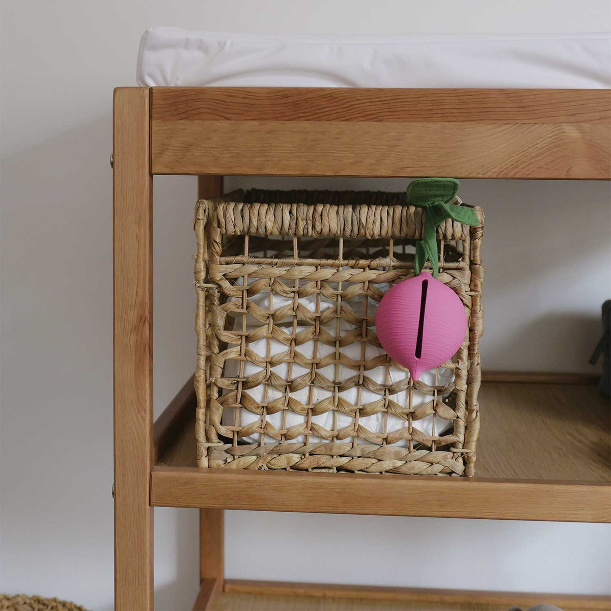 Oli & Carol Ramona the radish pacifier holder