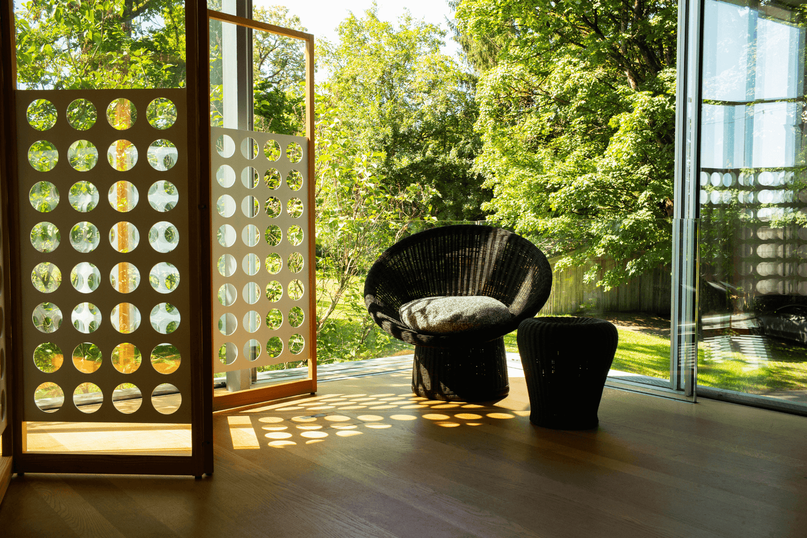 Richard Lampert E14 Rattan braun