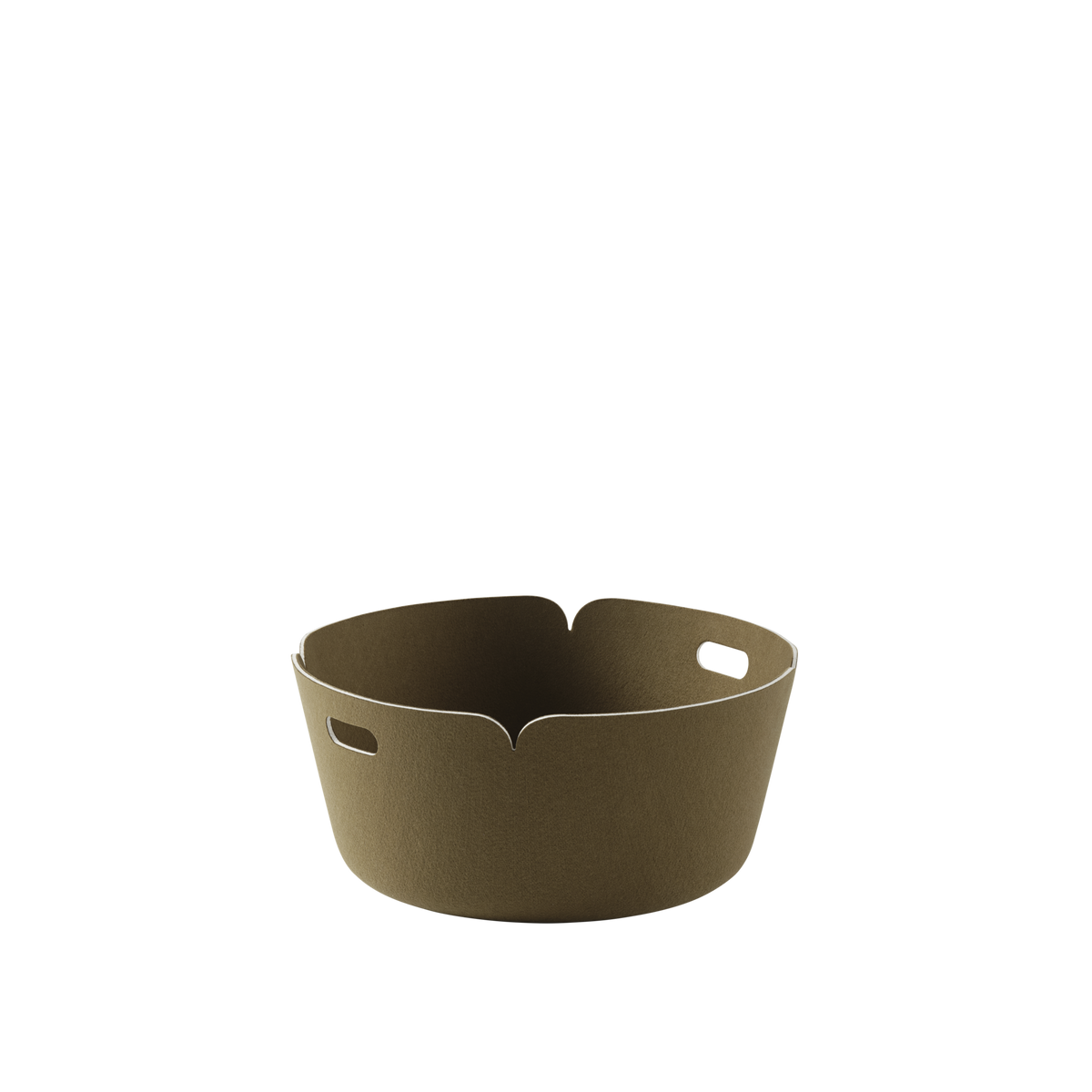 Muuto Restore round storage basket brown-green