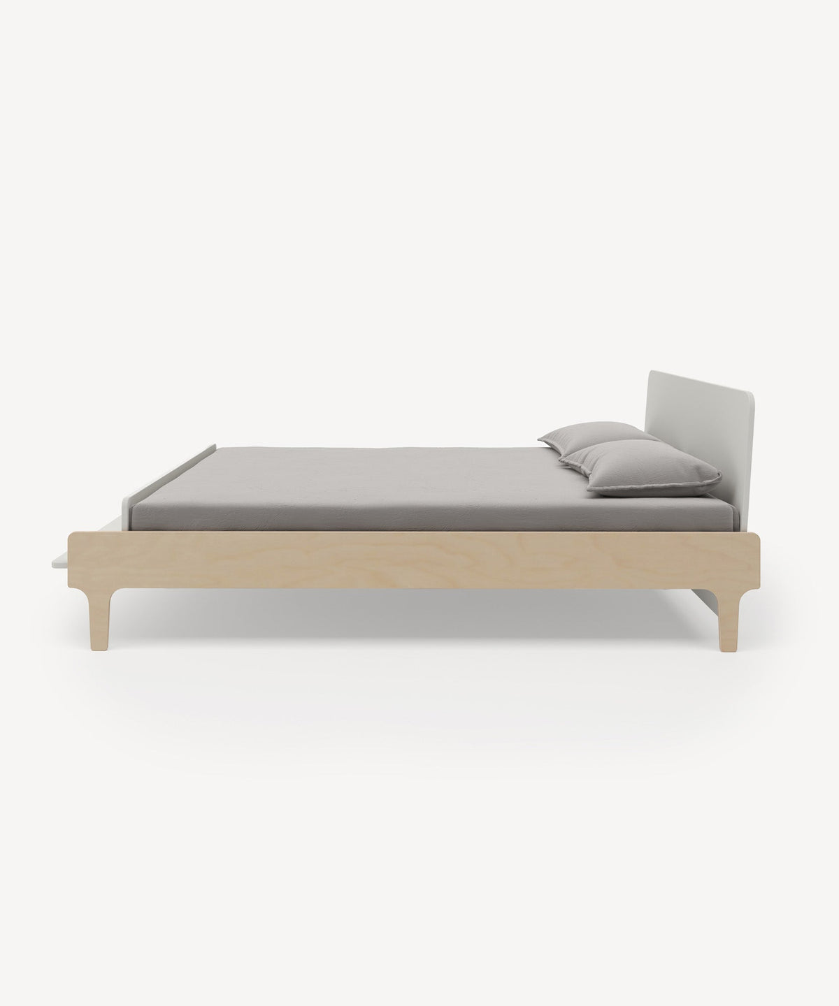 Oeuf NYC River Doppelbett, Weiss / Birke