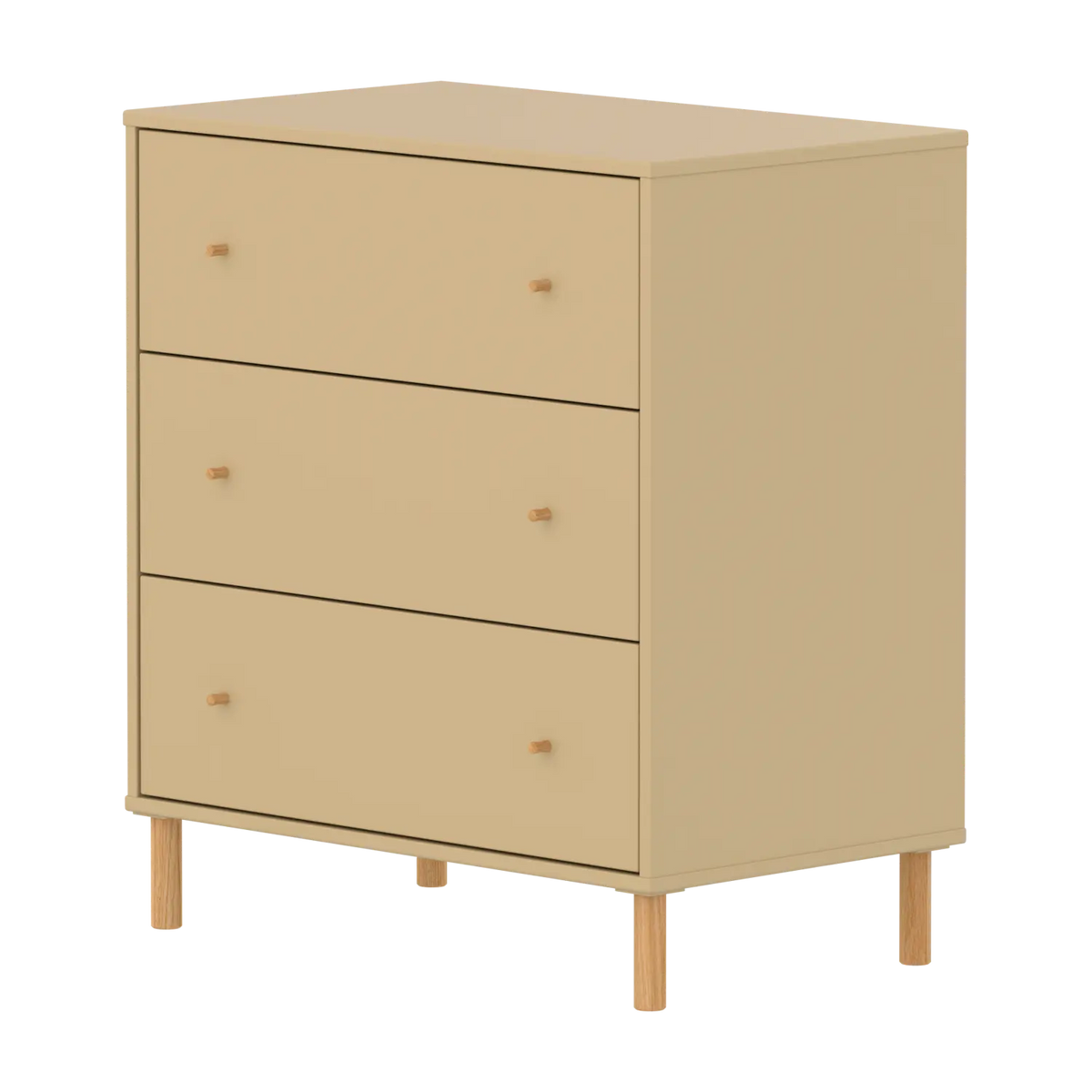 Flexa Saga Kommode, 3 Schubladen Sand/Eiche
