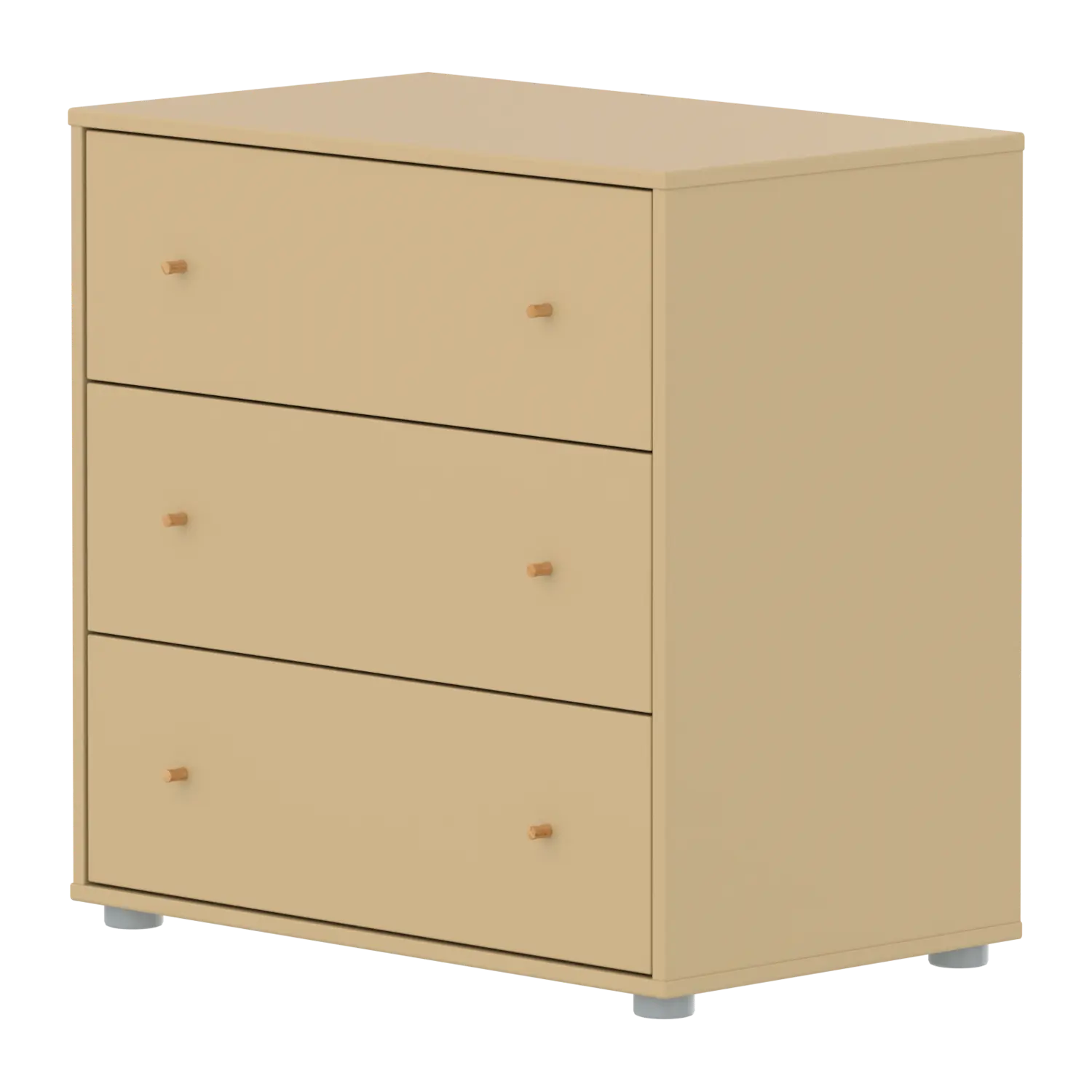 Flexa Saga Kommode, 3 Schubladen Sand/Eiche/Grau