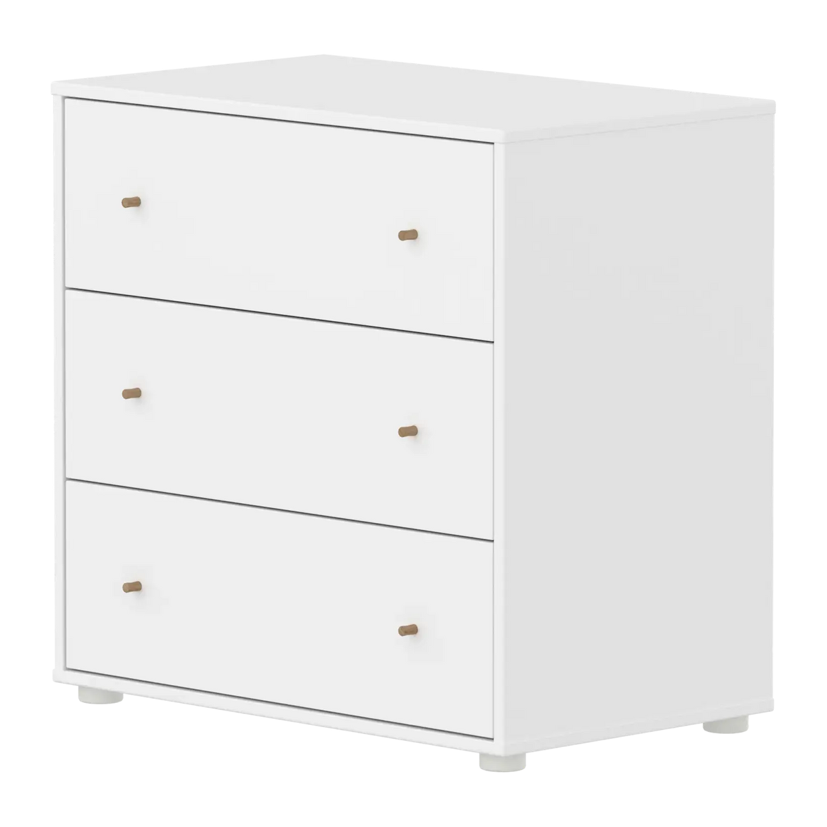 Flexa Saga Kommode, 3 Schubladen Weiss/Eiche