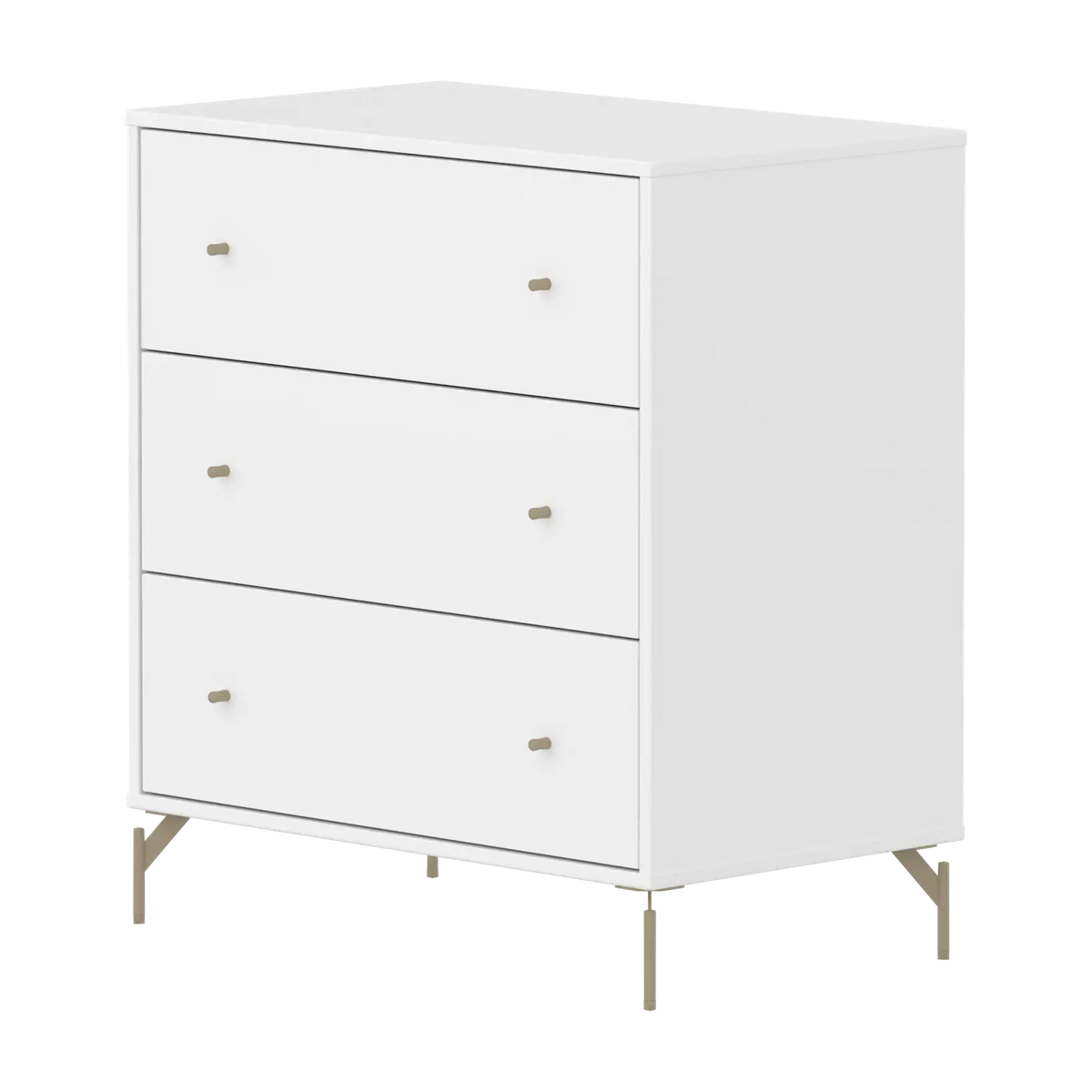 Flexa Saga Kommode, 3 Schubladen Weiss/Sand