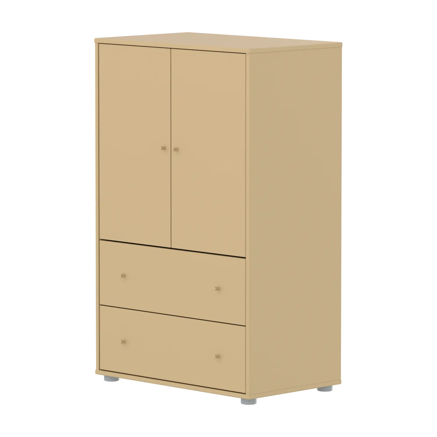 Flexa Saga Schrank, 2 Türen und 2 Schubladen Sand/Grau